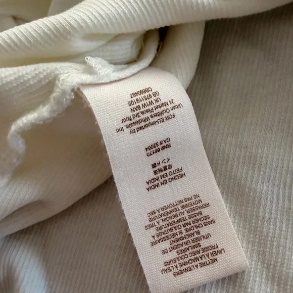 NWT Free People Daniella White Lace-Shoulder Long Sleeve Women's Top - Picture 8 of 9